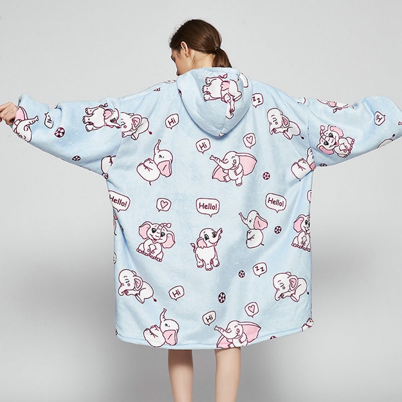 Cosycombe™ Oversized Sherpa-Lined Blanket Hoodie with Kangaroo Pocket