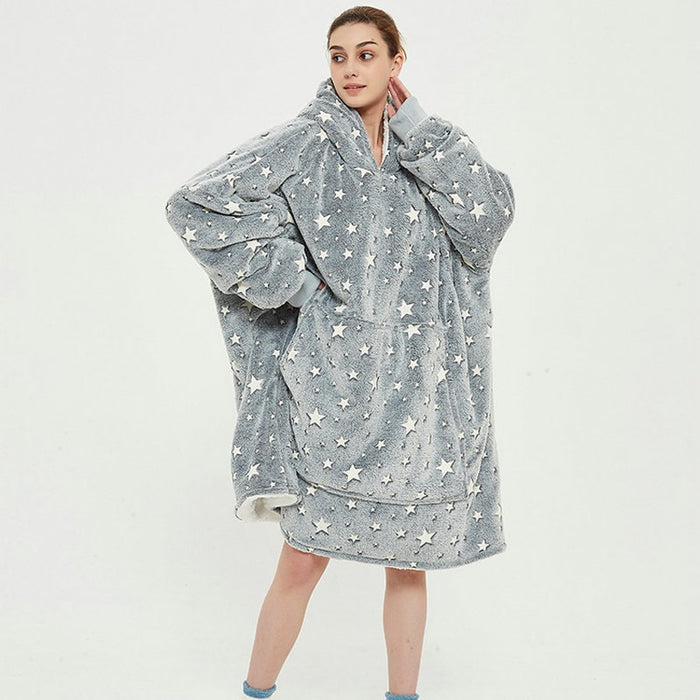 Cosycombe™ Oversized Sherpa-Lined Blanket Hoodie with Kangaroo Pocket