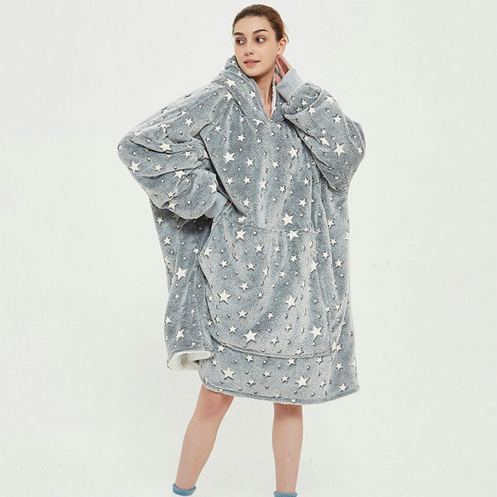 Cosycombe™ Oversized Sherpa-Lined Blanket Hoodie with Kangaroo Pocket