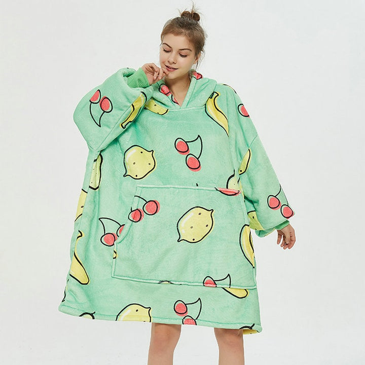Cosycombe™ Oversized Sherpa-Lined Blanket Hoodie with Kangaroo Pocket
