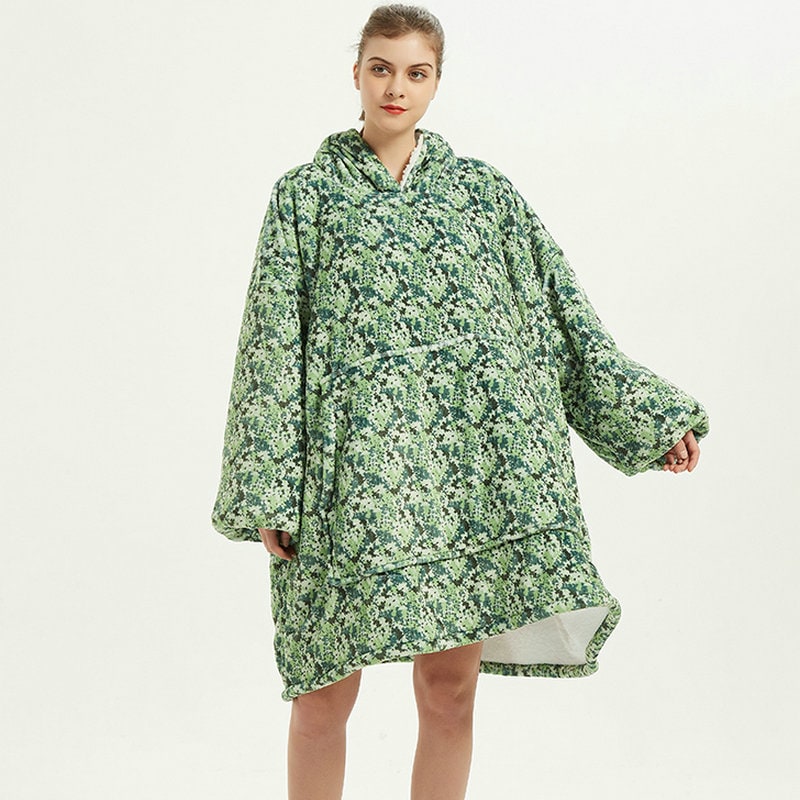 Cosycombe™ Oversized Sherpa-Lined Blanket Hoodie with Kangaroo Pocket