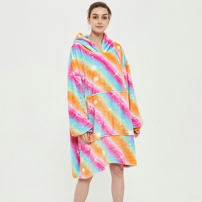 Cosycombe™ Oversized Sherpa-Lined Blanket Hoodie with Kangaroo Pocket