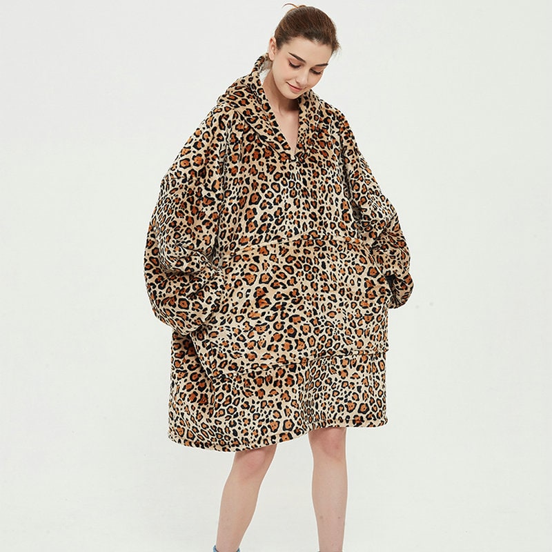 Cosycombe™ Oversized Sherpa-Lined Blanket Hoodie with Kangaroo Pocket