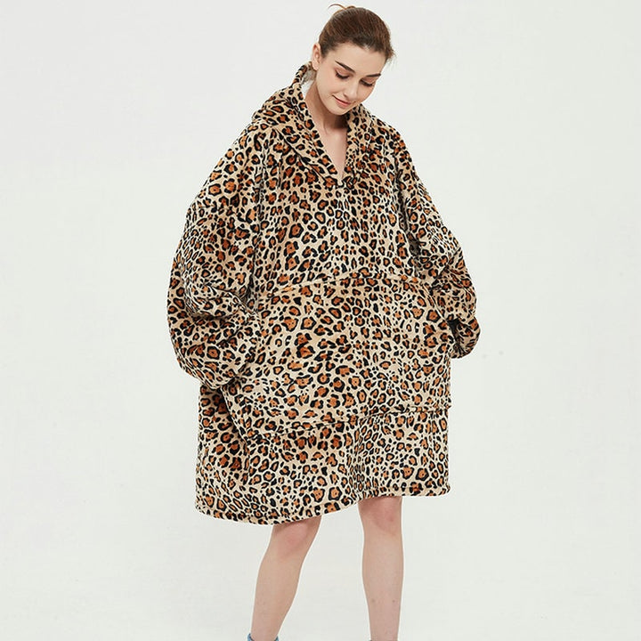 Cosycombe™ Oversized Sherpa-Lined Blanket Hoodie with Kangaroo Pocket