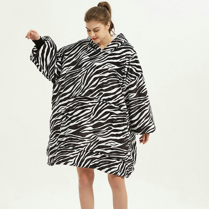 Cosycombe™ Oversized Sherpa-Lined Blanket Hoodie with Kangaroo Pocket