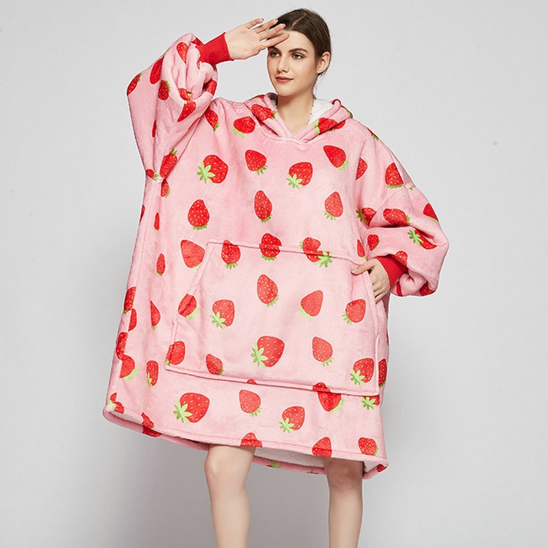 Cosycombe™ Oversized Sherpa-Lined Blanket Hoodie with Kangaroo Pocket