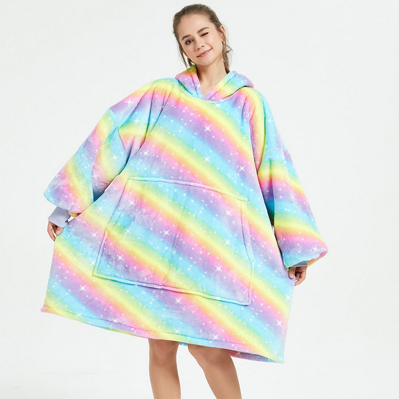 Cosycombe™ Oversized Sherpa-Lined Blanket Hoodie with Kangaroo Pocket
