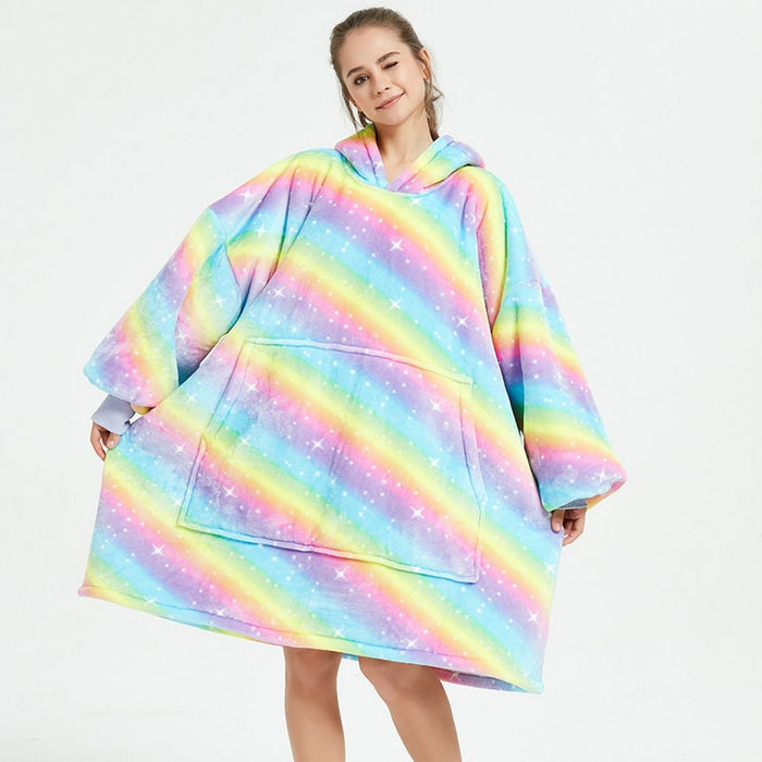 Cosycombe™ Oversized Sherpa-Lined Blanket Hoodie with Kangaroo Pocket