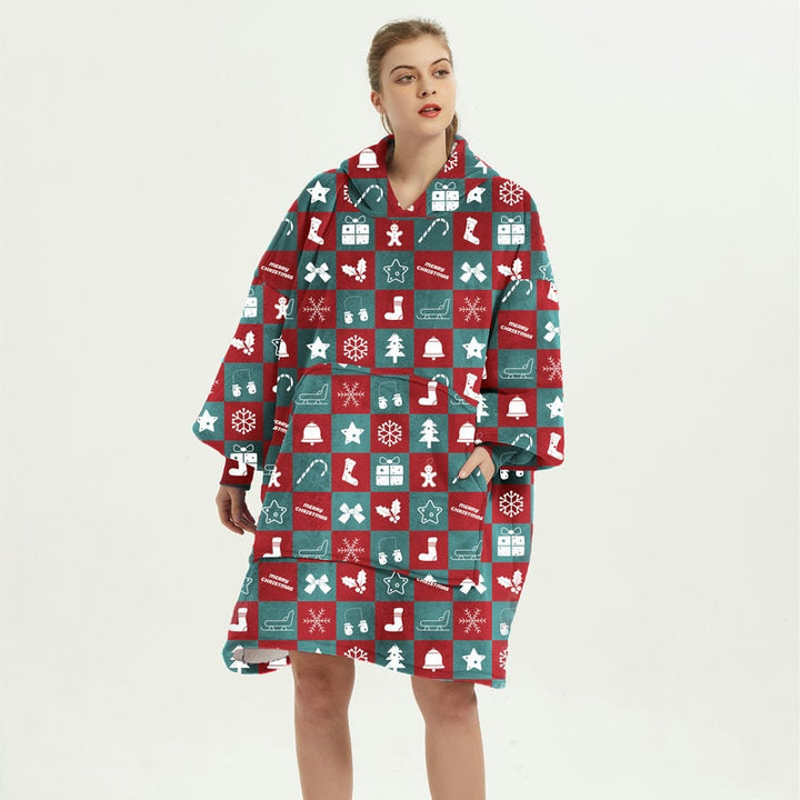 Cosycombe™ Oversized Sherpa-Lined Blanket Hoodie with Kangaroo Pocket