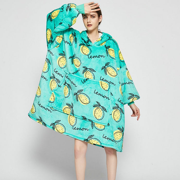 Cosycombe™ Oversized Sherpa-Lined Blanket Hoodie with Kangaroo Pocket