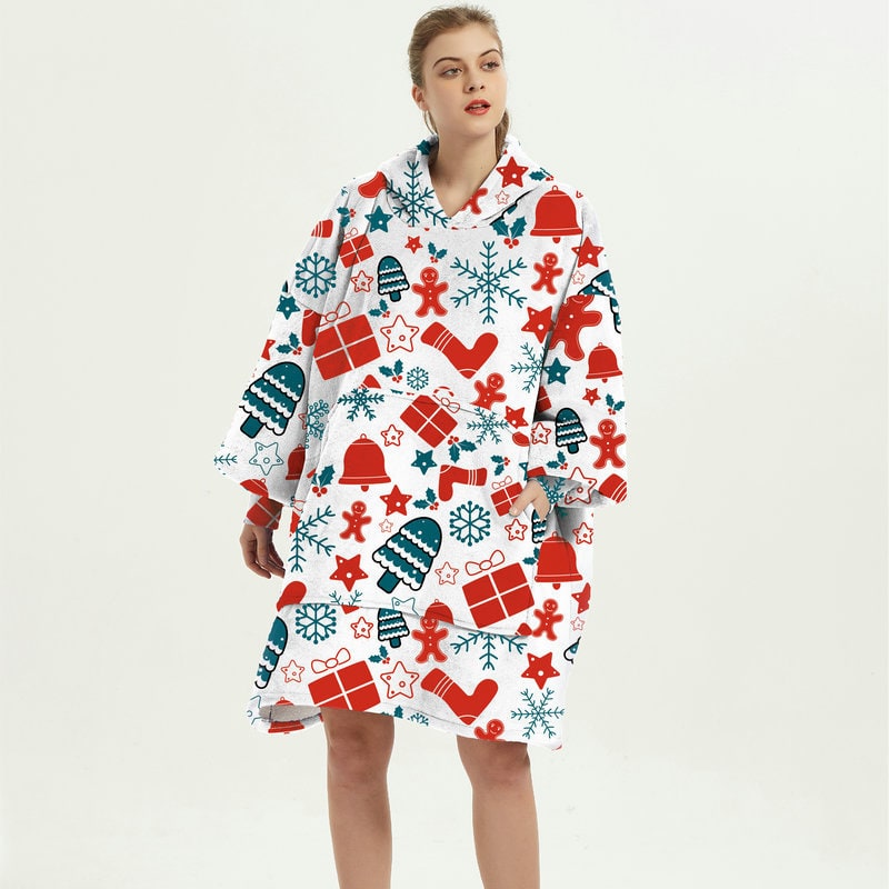 Cosycombe™ Oversized Sherpa-Lined Blanket Hoodie with Kangaroo Pocket