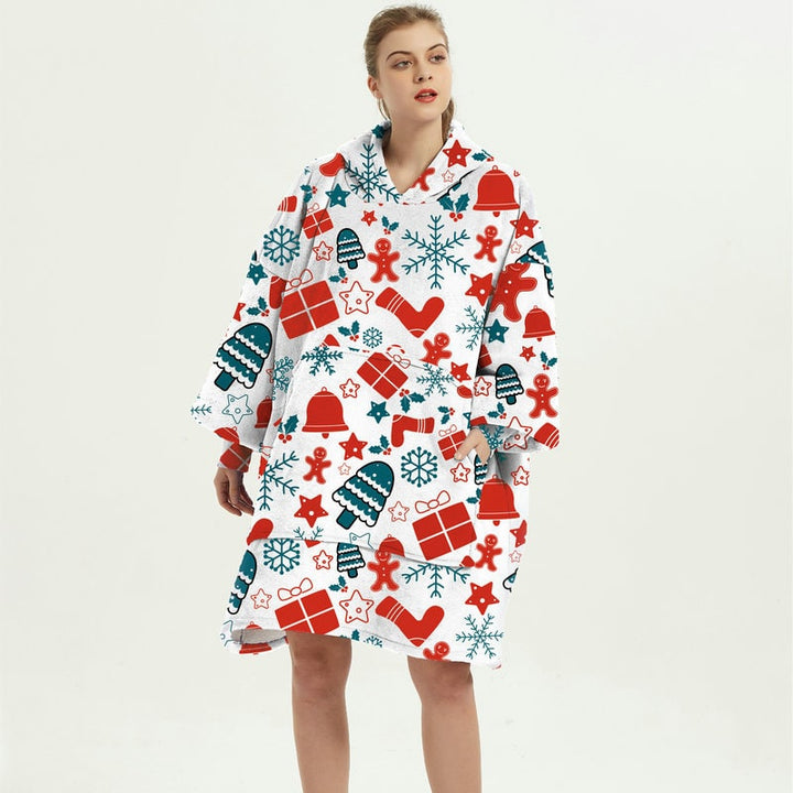 Cosycombe™ Oversized Sherpa-Lined Blanket Hoodie with Kangaroo Pocket