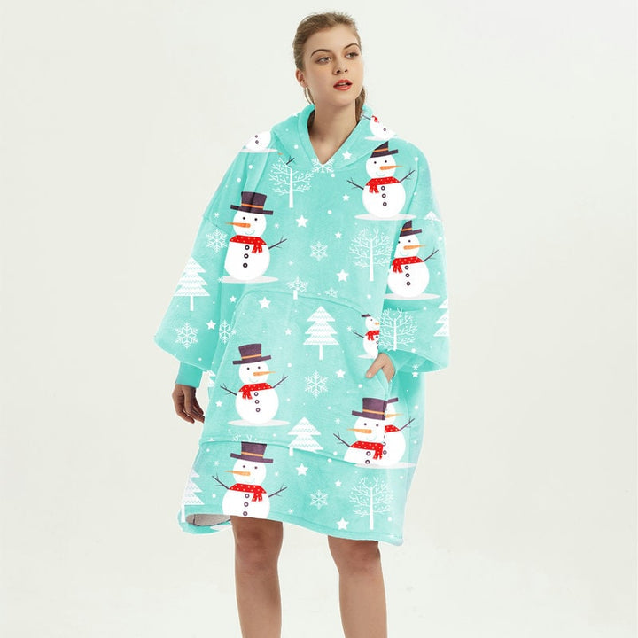 Cosycombe™ Oversized Sherpa-Lined Blanket Hoodie with Kangaroo Pocket