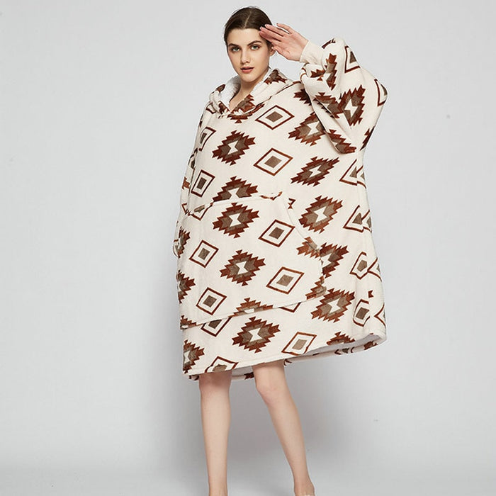 Cosycombe™ Oversized Sherpa-Lined Blanket Hoodie with Kangaroo Pocket