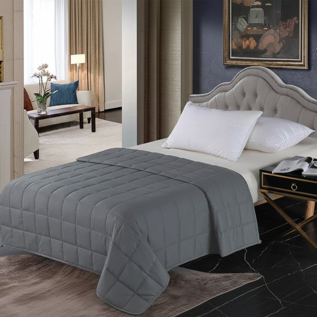 Cosycombe™ Quilted Cotton Weighted Blanket with Glass Bead Fill