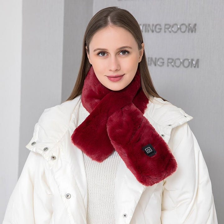 Cosycombe™ Heated Faux Fur Neck Scarf with 3 Heat Settings