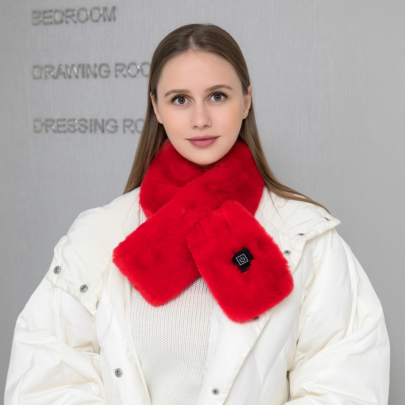Cosycombe™ Heated Faux Fur Neck Scarf with 3 Heat Settings